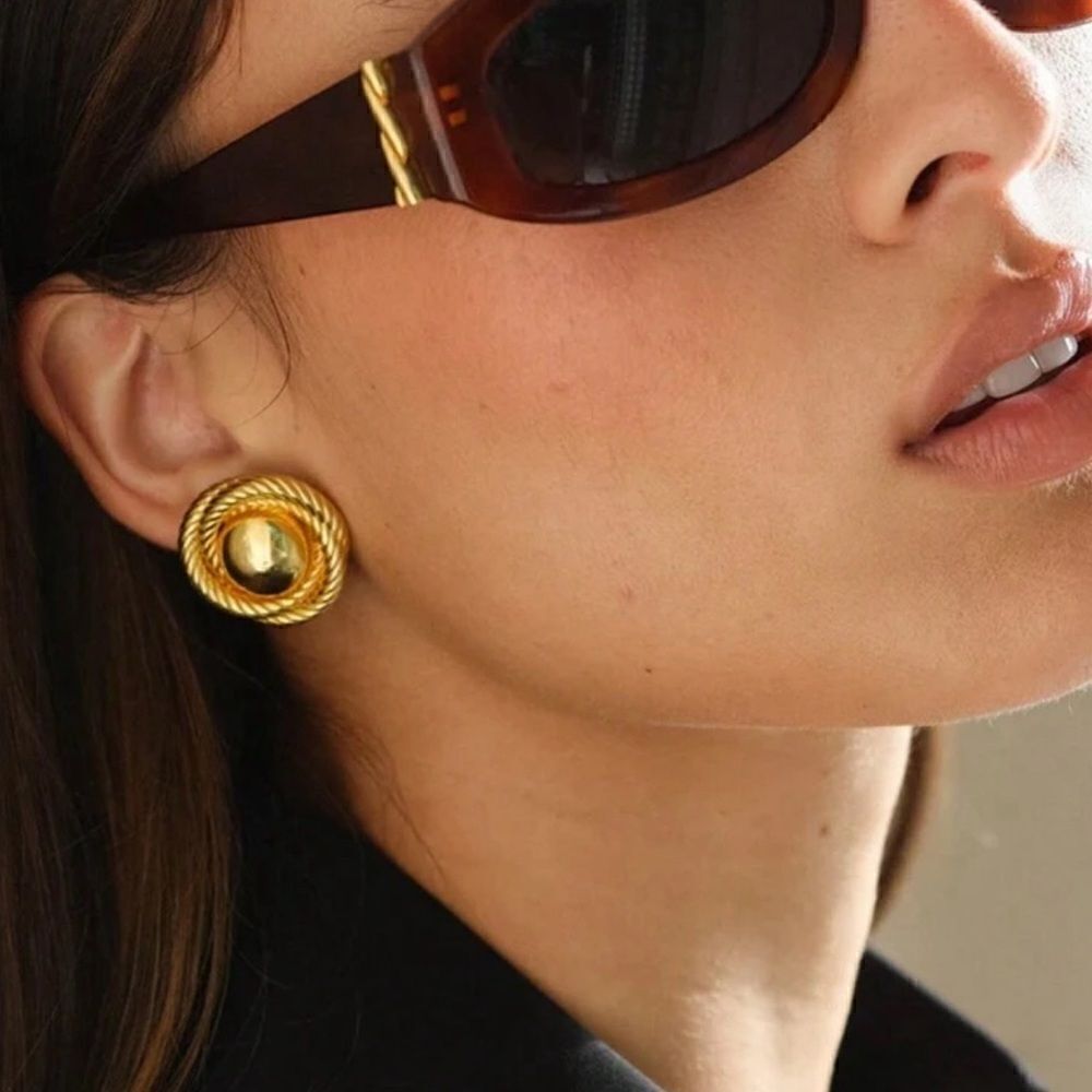Geo vintage earrings N980